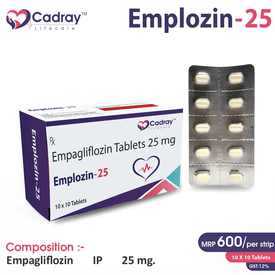 Empagliflozin 25mg Tablet at the best price in PCD Pharma Franchise for SGLT2 Inhibitor and Type 2 Diabetes Management